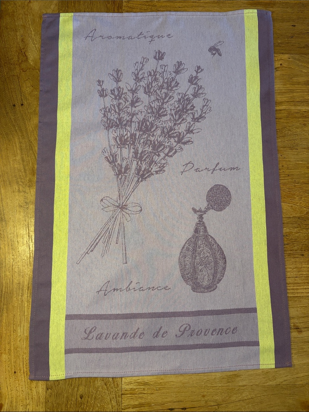 Lavande de Provence Lavender Kitchen Cloth - Purple & Pale Yellow